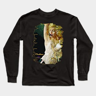 Madonna \\ 80s \ Brush Art Long Sleeve T-Shirt